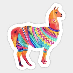 Colorful Llama Sticker